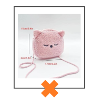 Klein fluffy kitten tasje roze